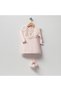 Natural Tones Elegant Lace Decorated Baby Dress Booties Clothing Set - GOTS Certified