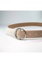 Women's Trouser Belt, Jacket Belt, Dress Belt, Shirt Belt with Round Buckle - 4