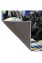 Blue Themed Surrealist Design Modern Decorative Carpet with Hand and Mountain Pattern 3503 - 5