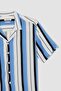 Regular Fit Apache Collar Striped Print Short Sleeve Shirt Y7037az22hs - 6