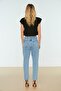 Oskar Lycra Snow Wash Mom Jean Trousers - 2