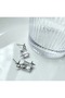 Zircon Stone Dangle Steel Earrings |   Antiallergic Steel Earrings |   Silver Color - 2