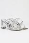 ®| PC-53042- 3478 silver mirror-Women's Stoned Transparent Heeled Slippers