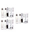 Black&White Salt Shaker 2*3 Total 6 Pieces