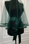 Emerald Green Bridal Veil Set. Buy Henna Night Veil Face Cover - 5