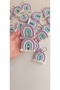 Macramé Rainbow Magnet Baby Favor 30 Pieces - 2