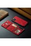 Apple iPhone 13 Pro Compatible Leather Phone Case with Detachable Wallet Red - 9