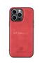 Apple iPhone 13 Pro Max Compatible Leather Phone Case with Detachable Wallet Red - 7