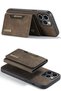 Apple iPhone 13 Pro Max Compatible Leather Phone Case with Detachable Wallet Dark Brown - 4