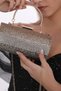 Gold Platinum Silver Three Colors Sprinkled Stone Evening Dress Clutch Portfolio Hand Night Wedding Engagement Bag