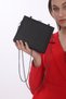 Women's Black Color Silvery Evening Dress Clutch Portfolio Bag - 5