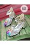 Elsa Patterned Transparent Heeled Shoes, Children's High Heeled Shoes - 2
