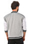 Men's Gray Three Thread Ribbed College Collar Coat Jacket2304775 - 6