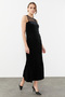 Tulle Detailed Velvet Dress - 2