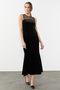 Tulle Detailed Velvet Dress - 6