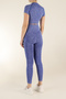 Short Sleeve Melange Sports Tights Set - 2