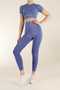 Short Sleeve Melange Sports Tights Set