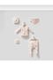 Stone Patterned Organic Cotton Fabric 5-Piece Hospital Discharge Set Newborn
