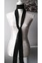 Biana chiffon long size tie black - 2