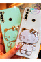 Water Green Hello Kitty Stand Edge Gold Detailed Luxury Silicone Case for Xiaomi Redmi Note 8 - 2