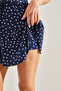 Women's Navy Blue Polka Dot Tie Skirt 60111054 - 3