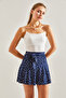 Women's Navy Blue Polka Dot Tie Skirt 60111054 - 7