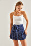 Women's Navy Blue Polka Dot Tie Skirt 60111054 - 2