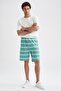 Comfort Fit Striped Cotton Shorts X3219az22sm - 2