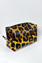 Bage Patterned Leather Makeup Buckle Accessory Bag