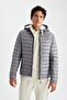 Fit Slim Fit Hooded Puffer Coat - 3