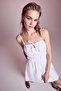 White Linen Blended Mini Dress - Strappy, A-Line Y7717az22hs