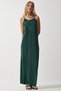 Women's Emerald Green Strappy Summer Pleated Dress DZ00116