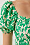 Women's Green Floral Patterned Summer Viscose Dress CI00079 - 6