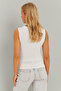 Woman's White Drawstring Blouse YZ625 - 7