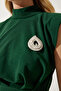 Women's Emerald Green Stylish Brooched Drawstring Wrap Knitted Dress DE00029 - 4