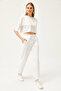 Women's Ecru Pocketed Elastic Waist Sweatpants EŞF-00000066 - 2