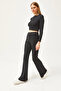 Women's Black Top Crop Blouse Bottom Spanish Tights Hooded Suit TKM-19000262 - 3