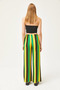 Women's Chain Yellow Patterned Woven Viscose Palazzo Pants PNT-19000264 - 4