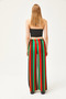 Women's Chain Red Patterned Woven Viscose Palazzo Pants PNT-19000264 - 4