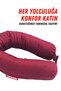 Zippered Travel Pillow Velcro Travel Neck Pillow Travel Pillow 110cm Burgundy - 3