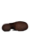 523004 White Genuine Leather Women's Heeled Slippers - 5