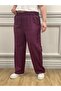 Plaid Patterned Claret Red Trousers - Small Size - 3