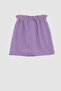 Girl's Paperbag Velvet Skirt - 8
