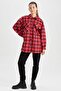 Relax Fit Checked Tweed Long Sleeve Tunic Y9942az22wn - 5