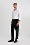 Slim Fit Polo Collar Poplin Long Sleeve Cotton Shirt R4340az23sp - 2