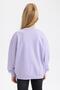 Girl's Relax Fit Crew Neck Printed Sweatshirt Z4188a623sp - 5