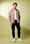 Modern Fit Polo Collar Textured Long Sleeve 100% Cotton Shirt W7832az23sp - 2