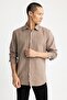 Modern Fit Polo Collar Textured Long Sleeve 100% Cotton Shirt W7832az23sp - 7