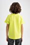 Boy's Crew Neck Printed Short Sleeve T-Shirt Z8002a623sm - 6