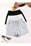 Women's Set of 3 Unprinted Plain Summer Short Shorts - Casual Short Shorts